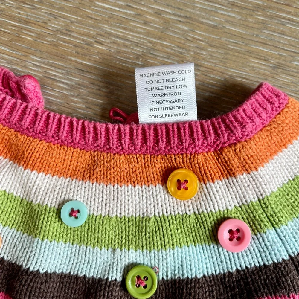 Gymboree Girls pink sweater dress w front‎ pockets & button accents, size 4T EUC